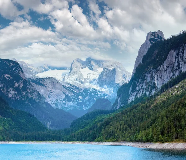 Piękne Lato Alpejskie Jezioro Widok Gosausee Austria — Zdjęcie stockowe