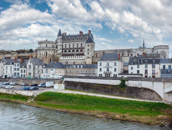 Royal Chateau Amboise Banks Loire River France Spring Urban View — Stock Photo, Image