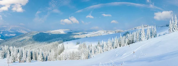 Winter Calm Mountain Panorama Landscape Sheds Mount Ridge Kukol Mount — Stock Photo, Image