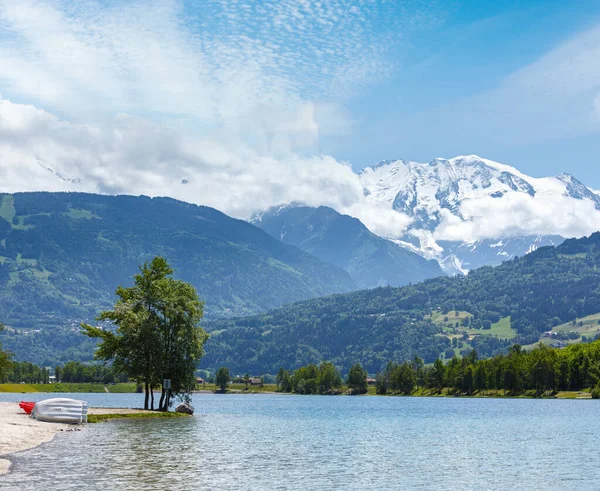 Lake Passy Und Mont Blanc Bergmassiv Sommer Blick Chamonix Frankreich — Stockfoto