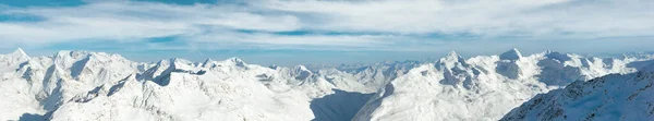 Winter Berglandschap Van Cabine Skilift Besneeuwde Hellingen Tirol Oostenrijk — Stockfoto