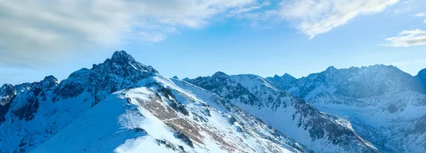 Panorama Montanha Inverno Viúva Kasprowy Nas Tatras Ocidentais Polônia — Fotografia de Stock