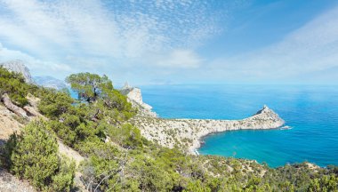 novyj svit rezerv yaz panoraması (capchik cape, Kırım, Ukrayna sahil şeridi)