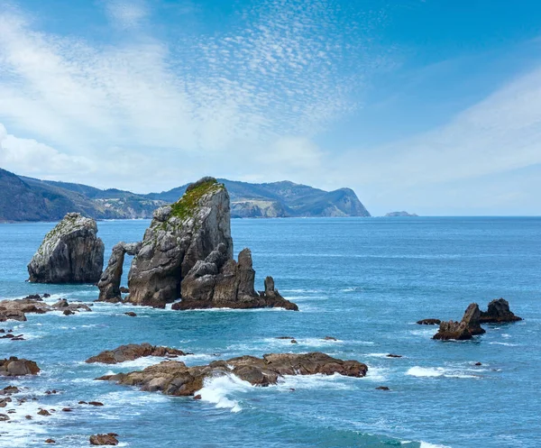 Biscay Bay Coast Landscape Gaztelugatxe Island Basque Country Spain — Stock Photo, Image