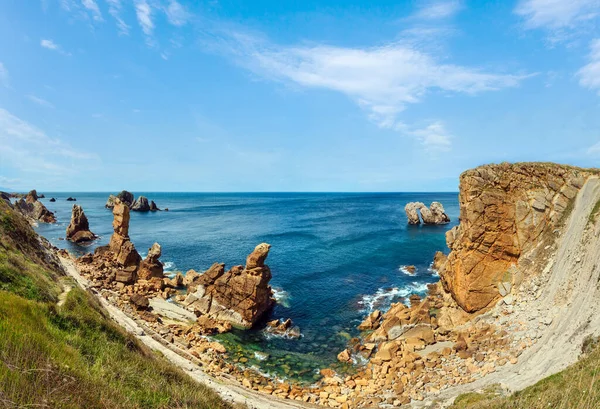 阿尼亚海滩 西班牙 大西洋海岸线景观 — 图库照片