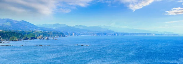 Letní Krajina Pobřeží Cape Vidio Pobřeží Asturie Cudillero Španělsko — Stock fotografie
