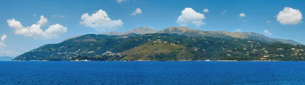 Summer View Corfu Island Görögország Jón Tengeri Partvidék — Stock Fotó