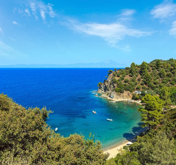 Aegean Sea Coast Landscape Beach View Chalkidiki Greece — Stock Photo, Image