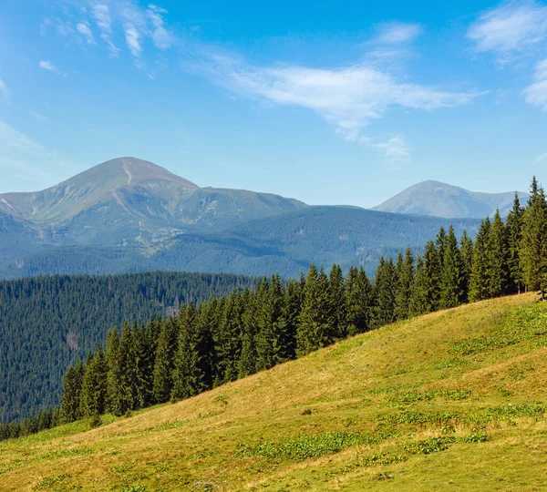 Vue Sur Crête Montagneuse Chornohora Été Depuis Plateau Vesnjarka Carpates — Photo