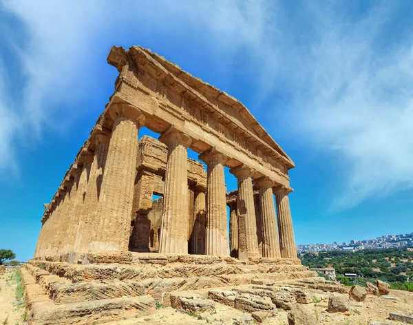 Tapınak Concordia Ünlü Antik Yunanistan Valley Tapınaklar Agrigento Sicilya Talya — Stok fotoğraf