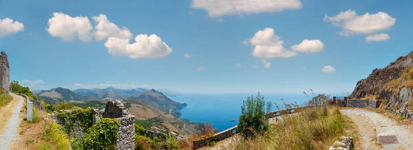 Verano Vista Costa Del Mar Tirreno Desde Colina San Biagio — Foto de Stock