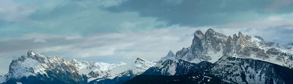 Wunderschönes Winter Bergpanorama Blick Vom Rittner Horn Italien — Stockfoto