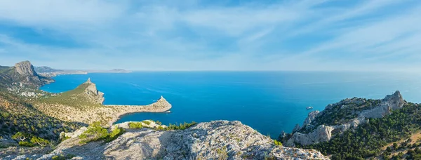 Linia Brzegowa Novyj Svit Rezerwa Lato Panoramy Capchik Zielonego Krym — Zdjęcie stockowe