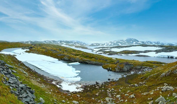 Норвежская Горная Долина Тундры Небольшие Озера — стоковое фото