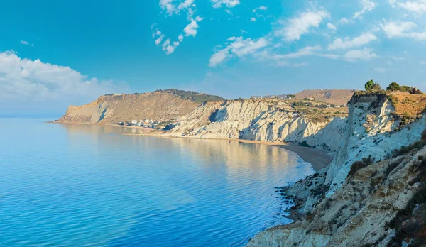 Sandy Beach Berömda Vita Cliff Kallas Scala Dei Turchi Sicilien — Stockfoto