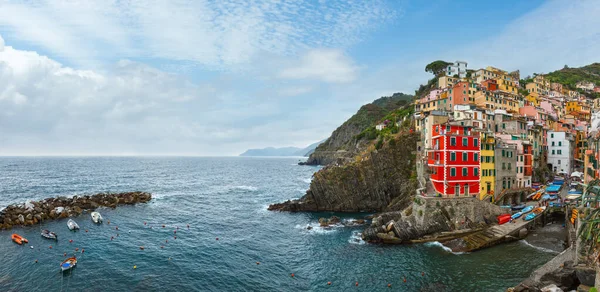 Beautiful Summer Manarola One Five Famous Villages Cinque Terre National — 스톡 사진