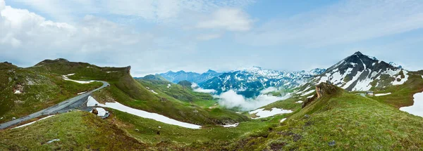 Гора Летние Альпы Вид Высокогорной Дороги — стоковое фото