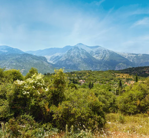 Letní Horské Krajiny Hory Parnassus Řecko — Stock fotografie