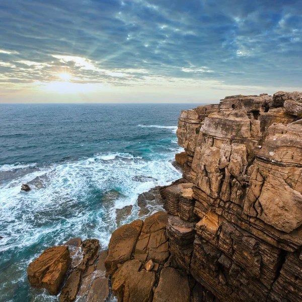Summer Atlantic Ocean Rocky Coast Landscape Peniche Portugal — Stock Photo, Image