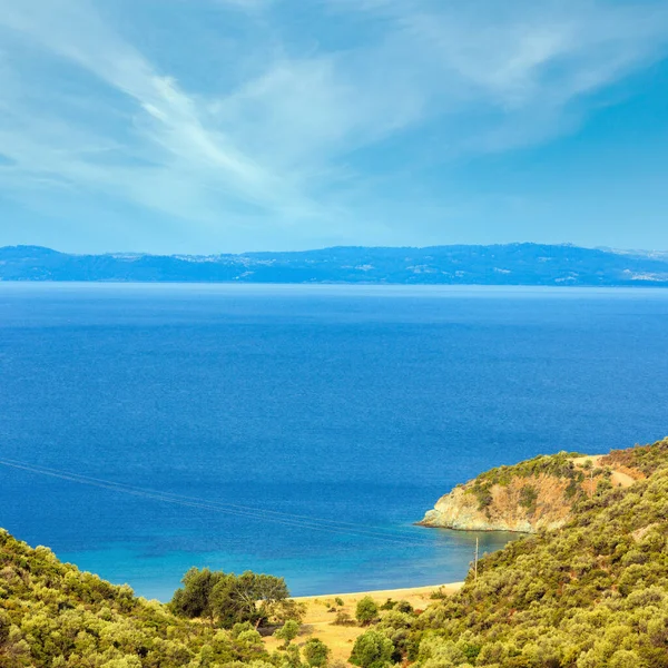 Wczesnym Rankiem Sithonia Wybrzeżu Morza Egejskiego — Zdjęcie stockowe