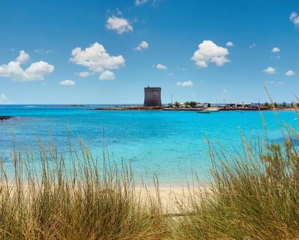 Malerischen Torre Chianca Strand Und Historischen Wehrturm Torre Chianca Torre — Stockfoto