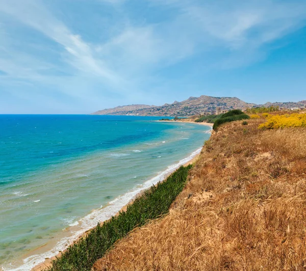 Moře Paradise Bay Azurové Vody Pláže Pohled Pobřeží Torre Faux — Stock fotografie