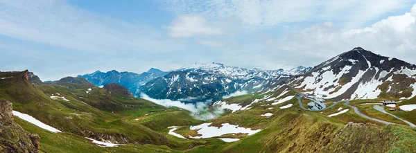 Letní Alpy Hora Pohled Grossglocknerská Vysokohorská Silnice — Stock fotografie