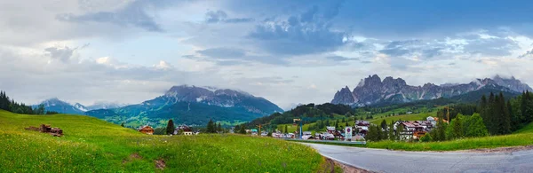 Été Dolomites Italiennes Vue Village Montagne — Photo