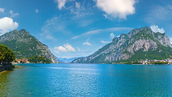 Озеро Комо Италия Вид Летнее Побережье Берега — стоковое фото
