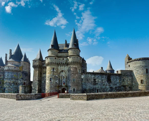 Średniowieczny Zamek Mieście Vitré Budowania Przez Barona Robert Vitré Pod — Zdjęcie stockowe