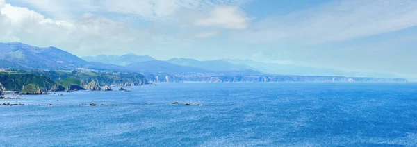 Sommar Cape Vidio Kustlinje Landskap Asturiens Kust Cudillero Spanien — Stockfoto