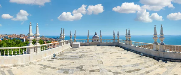 Kilátás Tengerre Városképre Szent Vincent Kolostor Tetejéről Falon Kívül Vagy — Stock Fotó
