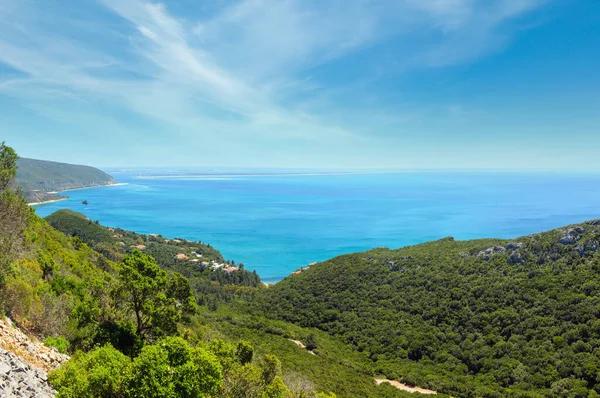 Sommerliche Küstenlandschaft Blick Vom Naturpark Arrabida Setubal Portugal — Stockfoto
