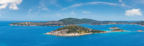 Beautiful Summer Aegean Sea Coast Landscape Lagonisi Sithonia Halkidiki Greece — Stockfoto