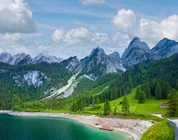 Beautiful Summer Alpine Lake Gosausee View Austria — Photo