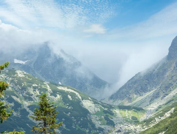 Hohe Tatra Sommer Bewölkt Bergblick Slowakei — Stockfoto