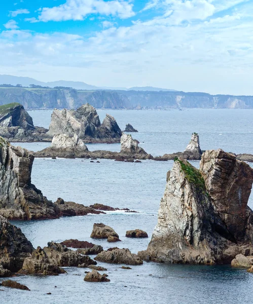 Rocks Silencio Beach Spain Atlantic Ocean Coastline Landscape — Stock Photo, Image