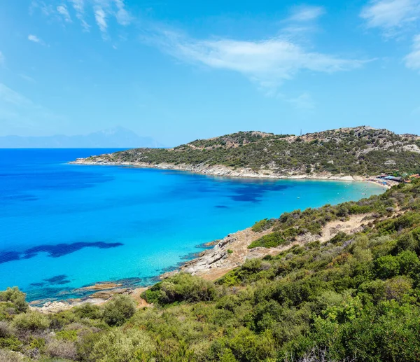 Summer Krajobraz Wybrzeża Morza Chalkidiki Sithonia Grecja — Zdjęcie stockowe