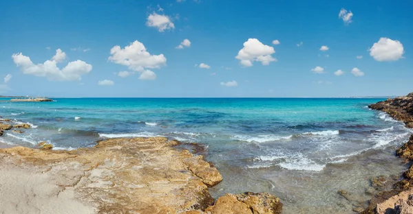Malebné Jónského Moře Pláž Punta Della Nepřežvýkaví Salento Puglia Itálie — Stock fotografie