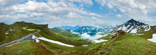 Summer Alps Montanha Vista Grossglockner High Alpine Road — Fotografia de Stock