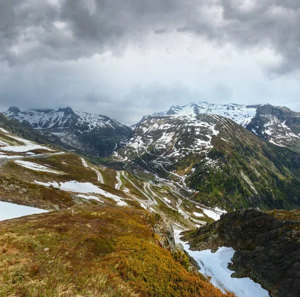 Summer Mountain Landscape Road Grimsel Pass Switzerland — Stock Photo, Image