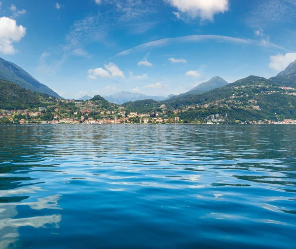 Lago Como Italia Vista Verano Ciudad Menaggio Orilla —  Fotos de Stock