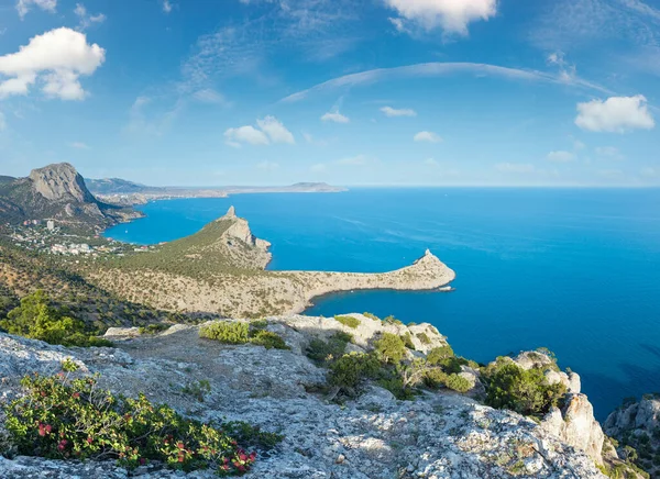 Kustlijn Van Novyj Svit Reserve Zomer Panorama Capchik Kaap Krim — Stockfoto