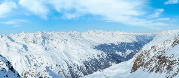 Morning Winter Dolomiten Mountain Landscape Tirol Austria Panorama — Stock Photo, Image