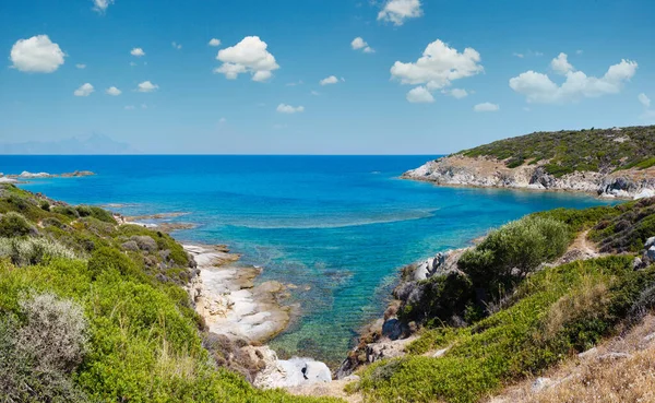 Verano Mar Costa Paisaje Halkidiki Sithonia Grecia — Foto de Stock