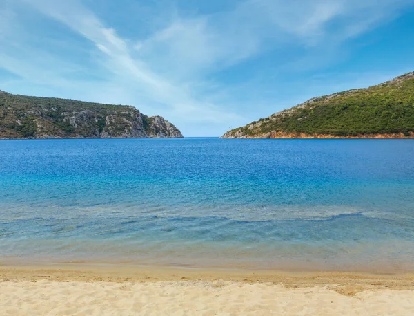 Summer Sea Coast Landscape Porto Koufo Beach Halkidiki Sithonia Greece — Stock Photo, Image