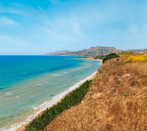 Moře Paradise Bay Azurové Vody Pláže Pohled Pobřeží Torre Faux — Stock fotografie