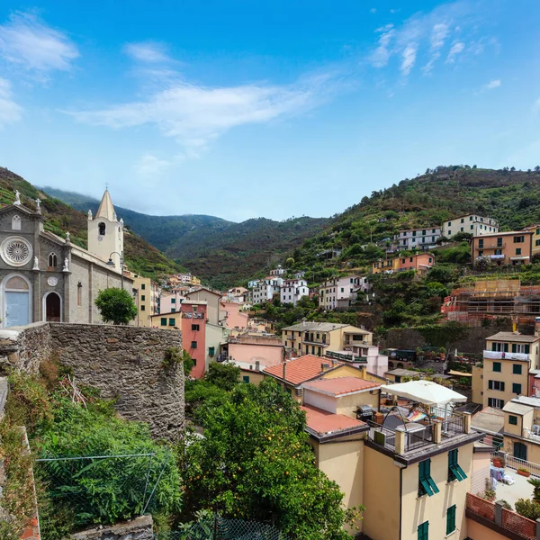 Όμορφο Καλοκαίρι Riomaggiore Ένα Από Πέντε Γνωστά Χωριά Του Εθνικού — Φωτογραφία Αρχείου
