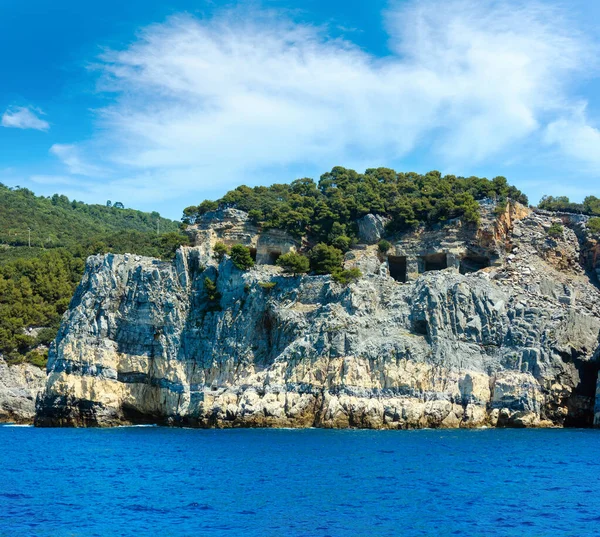 Prachtige Rotsachtige Zee Kust Van Palmaria Island Buurt Van Portovenere — Stockfoto