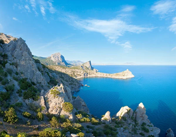 Verano Costa Rocosa Reserva Novyj Svit Crimea Ucrania Capchik Cape — Foto de Stock